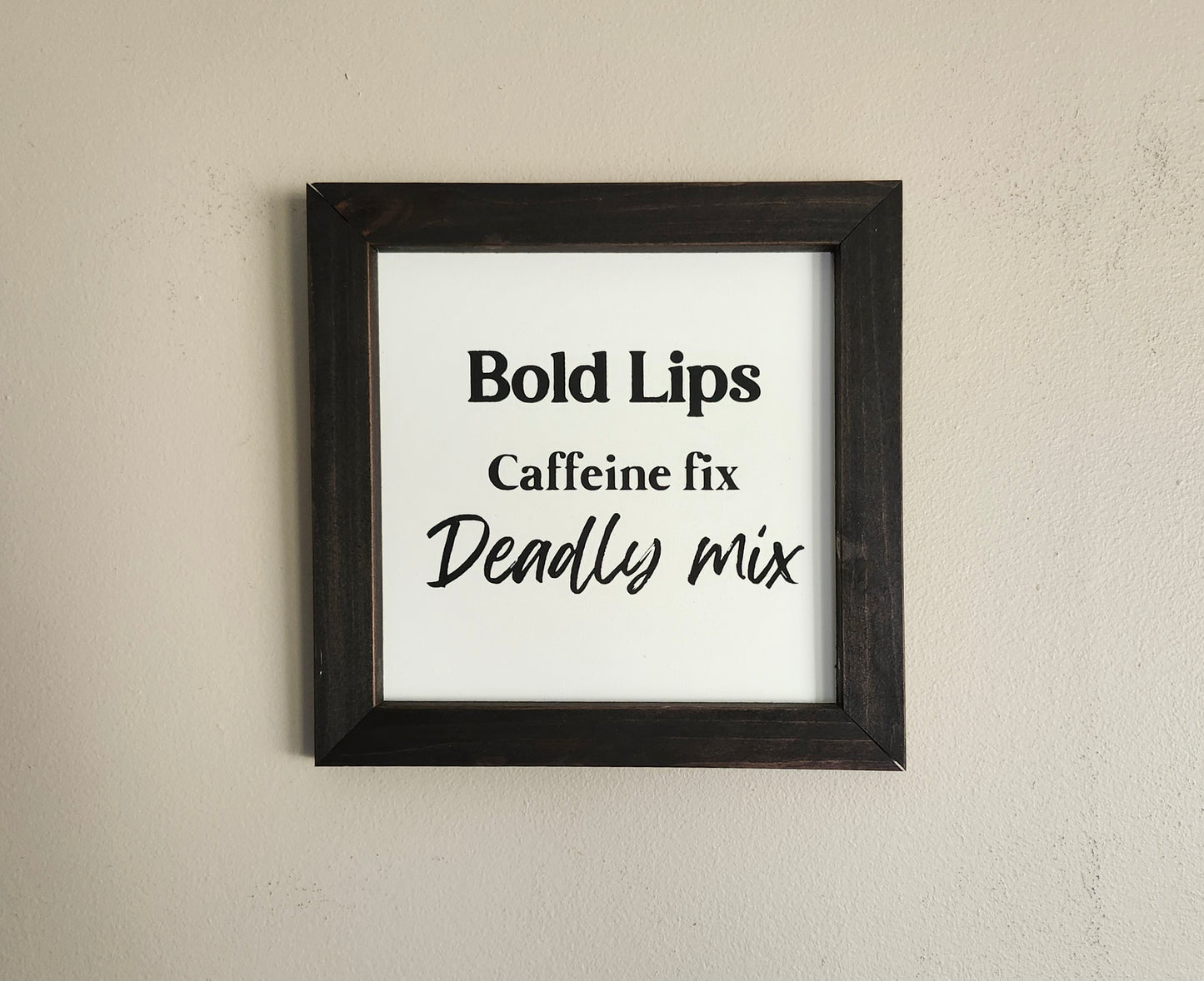 Bold lips, caffeine fix, deadly mix