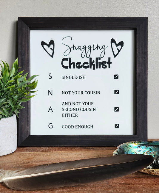 Snagging Checklist sign