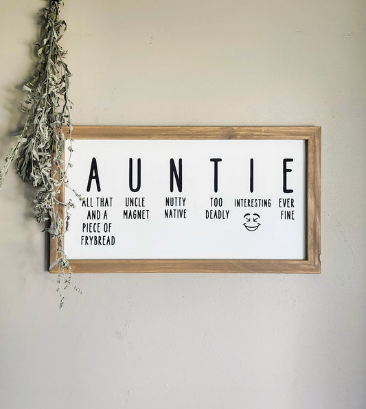 AUNTIE Sign