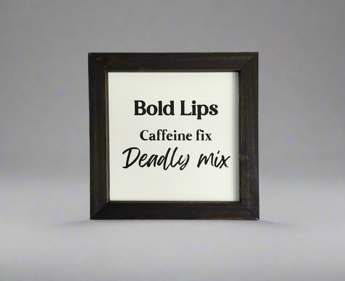 Bold lips, caffeine fix, deadly mix