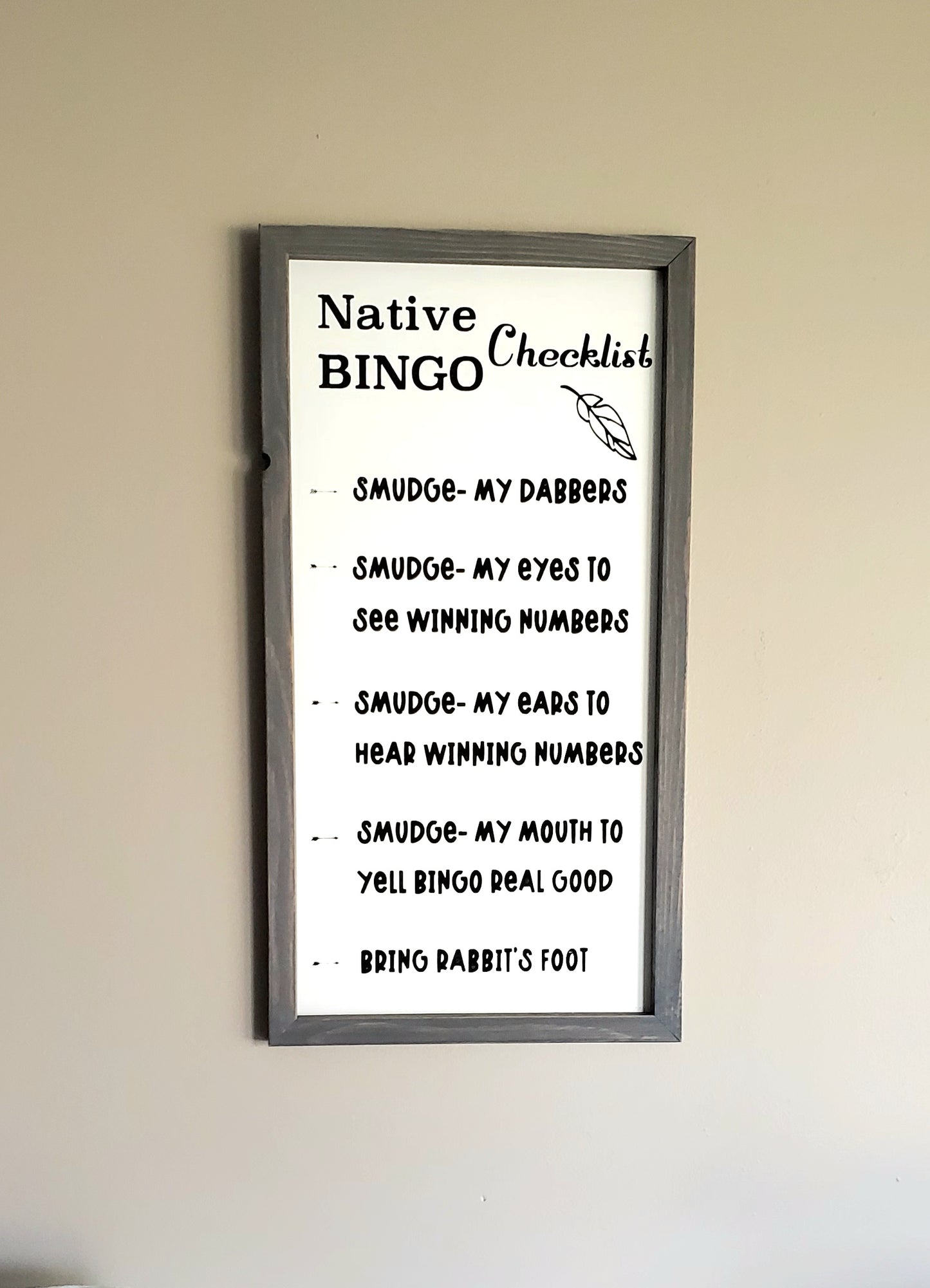 Native Bingo Checklist